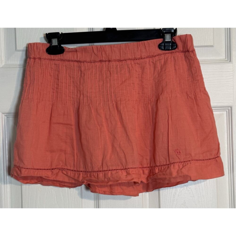 Abercrombie & Fitch Women's Skirt, Elastic Waist, Y2K, Mini, 100%Cotton, M